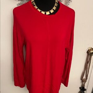 Liz Claiborne Vibrant Red Long Sleeve Top